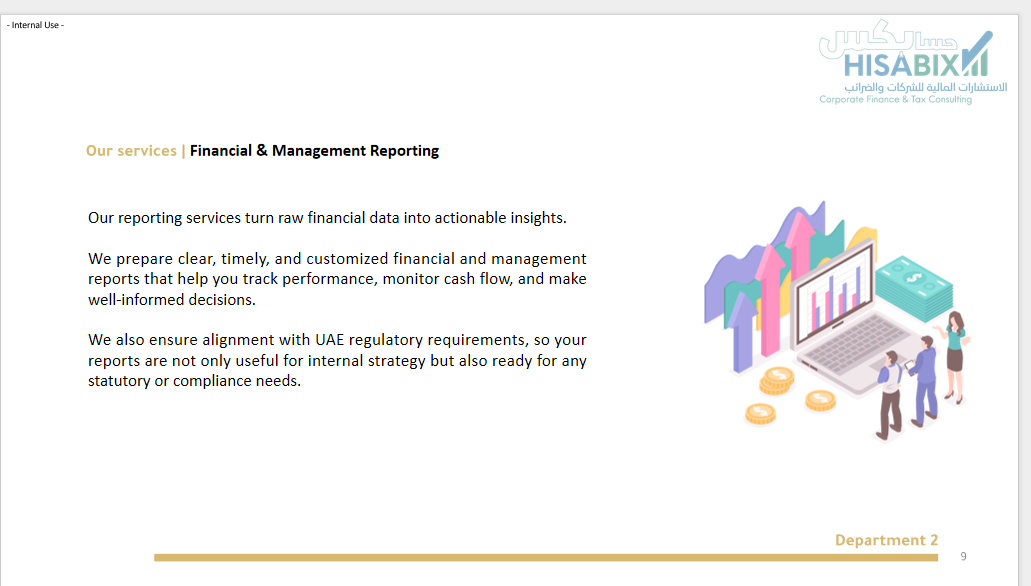 Financial & Management Reporting - Business analytics illustration